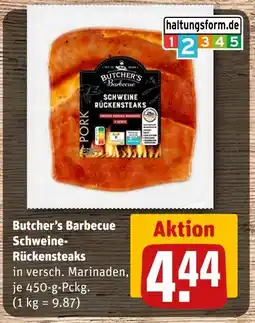 REWE Butcher’s barbecue schweine-rückensteaks Angebot