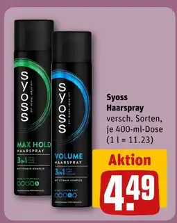 REWE Syoss max hold haarspray Angebot
