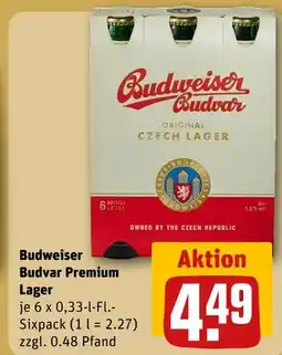 REWE Budweiser budvar premium lager Angebot