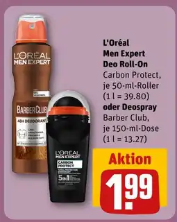 REWE L'oréal men expert deo roll-on carbon protect Angebot