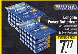 Edeka Varta longlife power batterien aa (mignon) Angebot