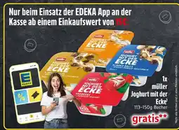 Edeka Müller joghurt mit der ecke erdbeer Angebot