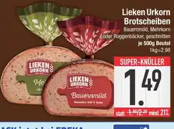Edeka Lieken urkorn bauernmild brotscheiben Angebot