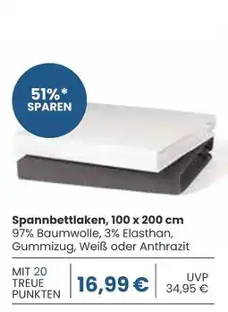 Edeka Spannbettlaken, weiß Angebot