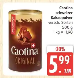 Marktkauf Caotina schweizer kakaopulver Angebot