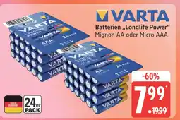 Marktkauf Varta batterien „longlife power“ mignon aa Angebot