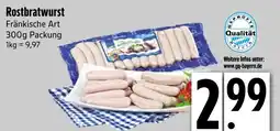 Edeka Rostbratwurst fränkische art Angebot