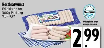 Edeka Rostbratwurst fränkische art Angebot