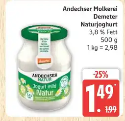Marktkauf Andechser molkerei demeter naturjoghurt Angebot