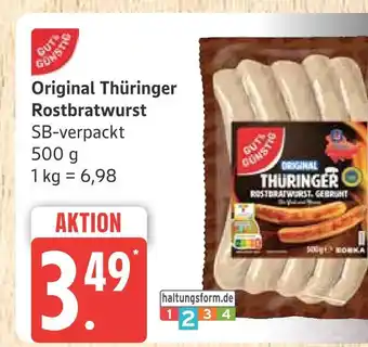 Marktkauf Gut & günstig original thüringer rostbratwurst Angebot