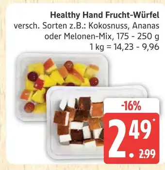 Marktkauf Healthy hand frucht-würfel kokosnuss Angebot