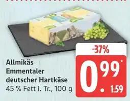 Marktkauf Allmikäs emmentaler deutscher hartkäse Angebot