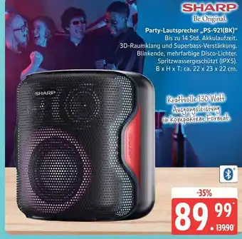 Marktkauf Sharp party-lautsprecher ps-921(bk) Angebot