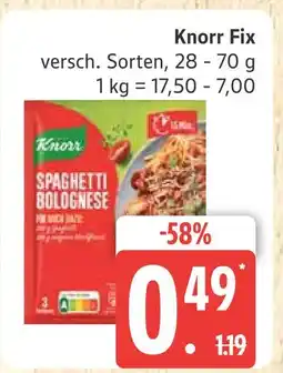Marktkauf Knorr fix spaghetti bolognese Angebot