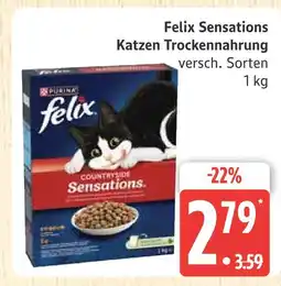 Marktkauf Purina felix felix sensations katzen trockenahrung Angebot