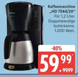 Marktkauf Kaffeemaschine hd 7544/20 Angebot