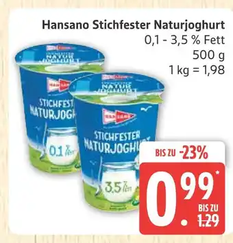 Marktkauf Hansano stichfester naturjoghurt Angebot