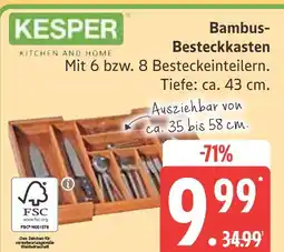 Marktkauf Kesper bambus-besteckkasten Angebot