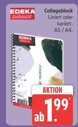 Marktkauf Edeka zuhause collegeblock Angebot
