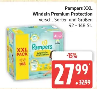 Marktkauf Pampers windeln premium protection xxl pack Angebot