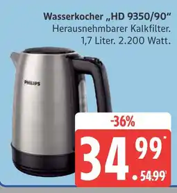 Marktkauf Philips wasserkocher hd 9350/90 Angebot