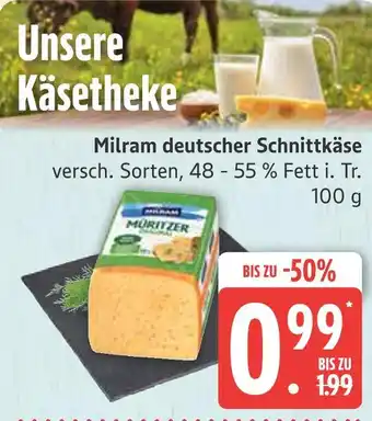 Marktkauf Milram deutscher schnittkäse Angebot