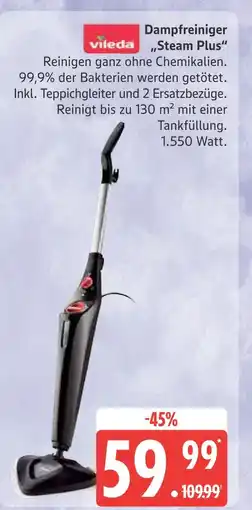 Marktkauf Vileda dampfreiniger steam plus Angebot