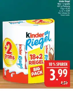 Marktkauf Kinder riegel 18+2 gratis Angebot