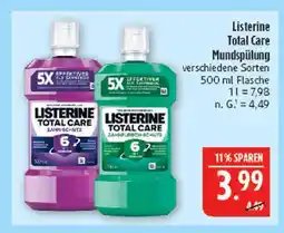 Marktkauf Listerine total care mundspülung Angebot