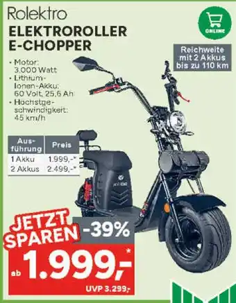 Marktkauf Rolektro elektroller e-chopper Angebot