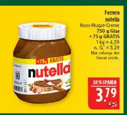 Marktkauf Ferrero nutella Angebot