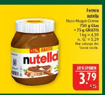 Marktkauf Ferrero nutella Angebot