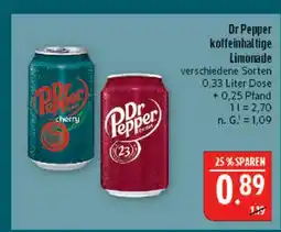 Marktkauf Dr pepper dr pepper koffeinhaltige limonade Angebot