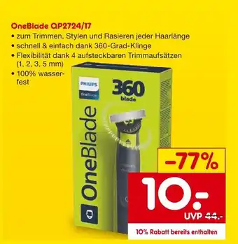 Netto Marken-Discount Philips oneblade qp2724/17 Angebot