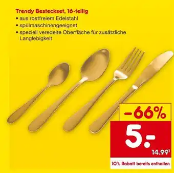 Netto Marken-Discount Trendy besteckset, 16-teilig Angebot