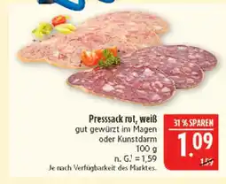 Marktkauf Presssack rot, weiß Angebot