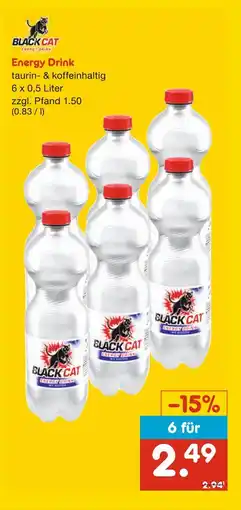 Netto Marken-Discount Black cat energy drink Angebot