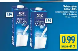 diska Weihenstephan haltbare milch 3,5% fett Angebot