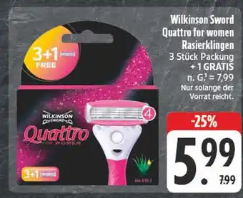 Edeka Wilkinson sword quattro for women rasierklingen Angebot