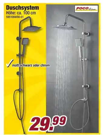 Poco Poco line duschsystem Angebot