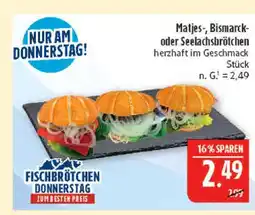 Marktkauf Matjes-, bismarck- oder seelachsbrötchen Angebot