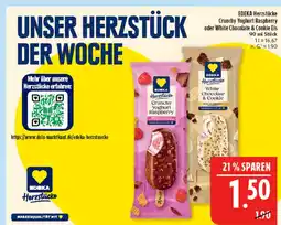Marktkauf Edeka herzstücke crunchy yoghurt raspberry Angebot
