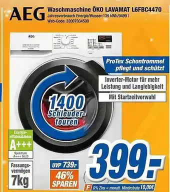 Expert Aeg Waschmaschine öko Lavamat L6fbc4470 Angebot