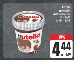Edeka Ferrero nutella eis Angebot