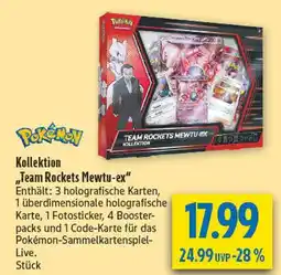 diska Pokémon team rockets mewtu-ex kollektion Angebot