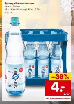 Netto Marken-Discount Spreequell mineralwasser Angebot