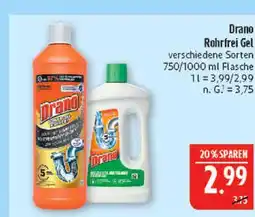 Marktkauf Drano rohrfrei gel Angebot