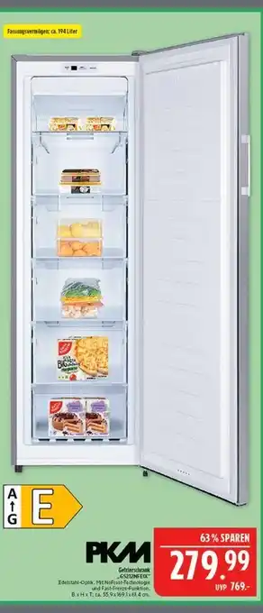 Marktkauf Pkm gefrierschrank gs212nfeix Angebot