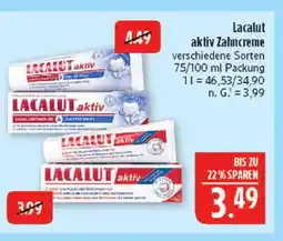 Marktkauf Lacalut aktiv zahncreme Angebot