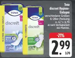 Edeka Tena discreet hygiene-einlagen Angebot
